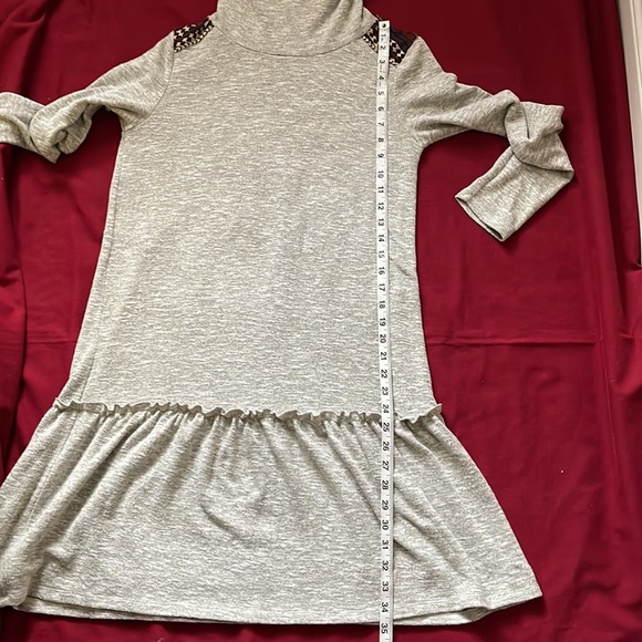 Anthropologie THML Sz M Nordic Fair Aisle Printed Sweater Dress - Picture 10 of 13